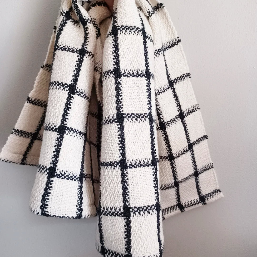 Black and White Handwoven Dish Towel