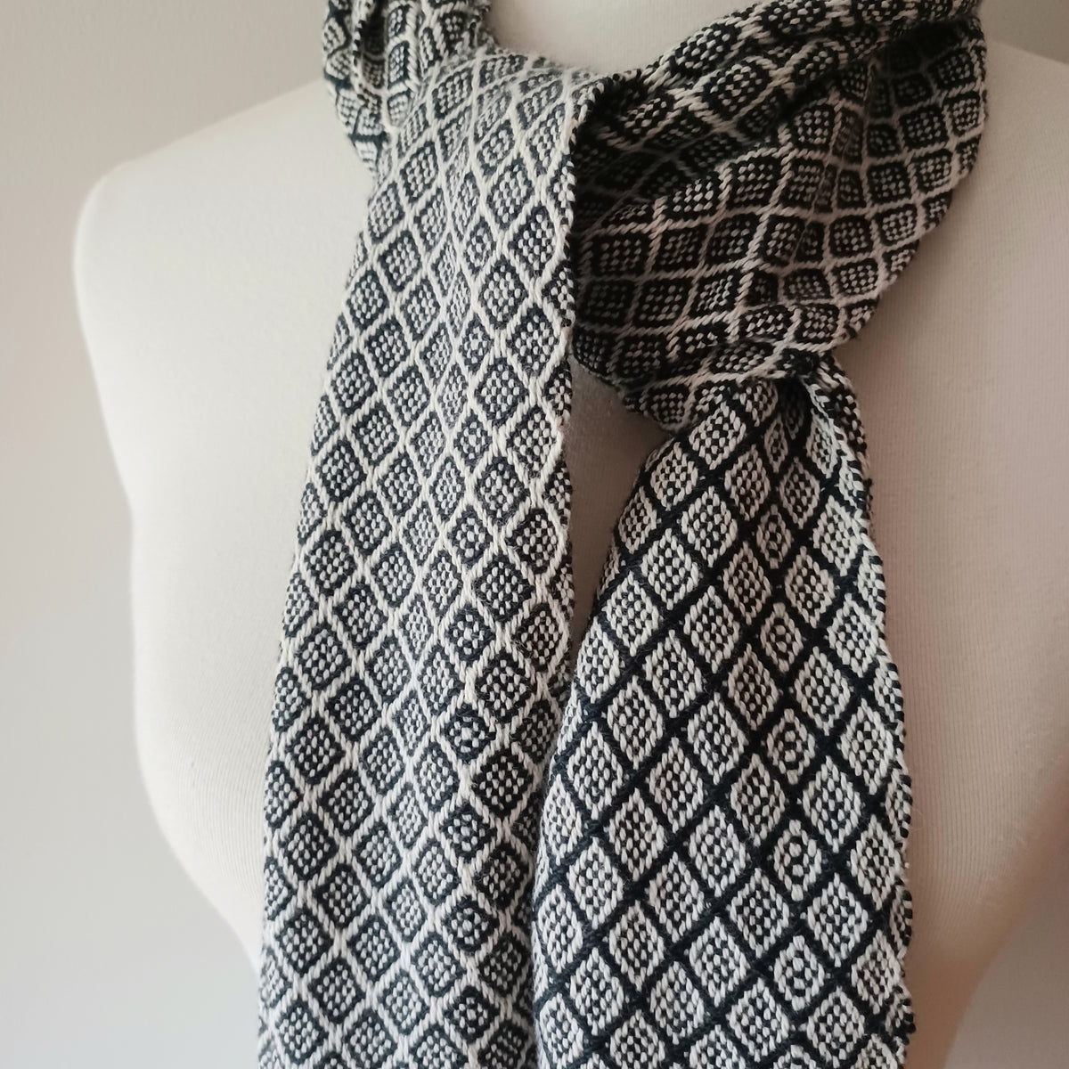 Black and White Diamond Scarf
