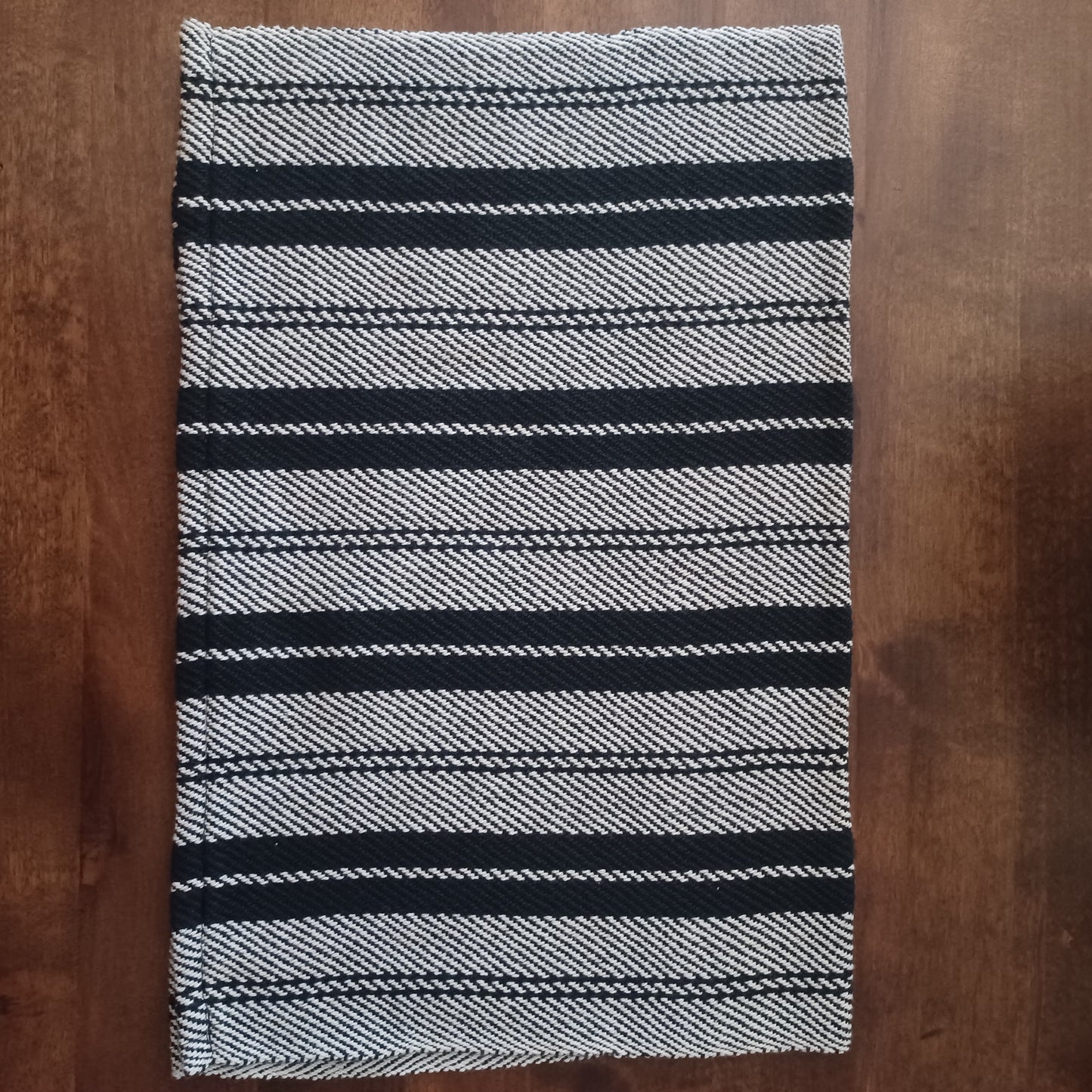 Black and White Stripe, Handwoven Dish Towel