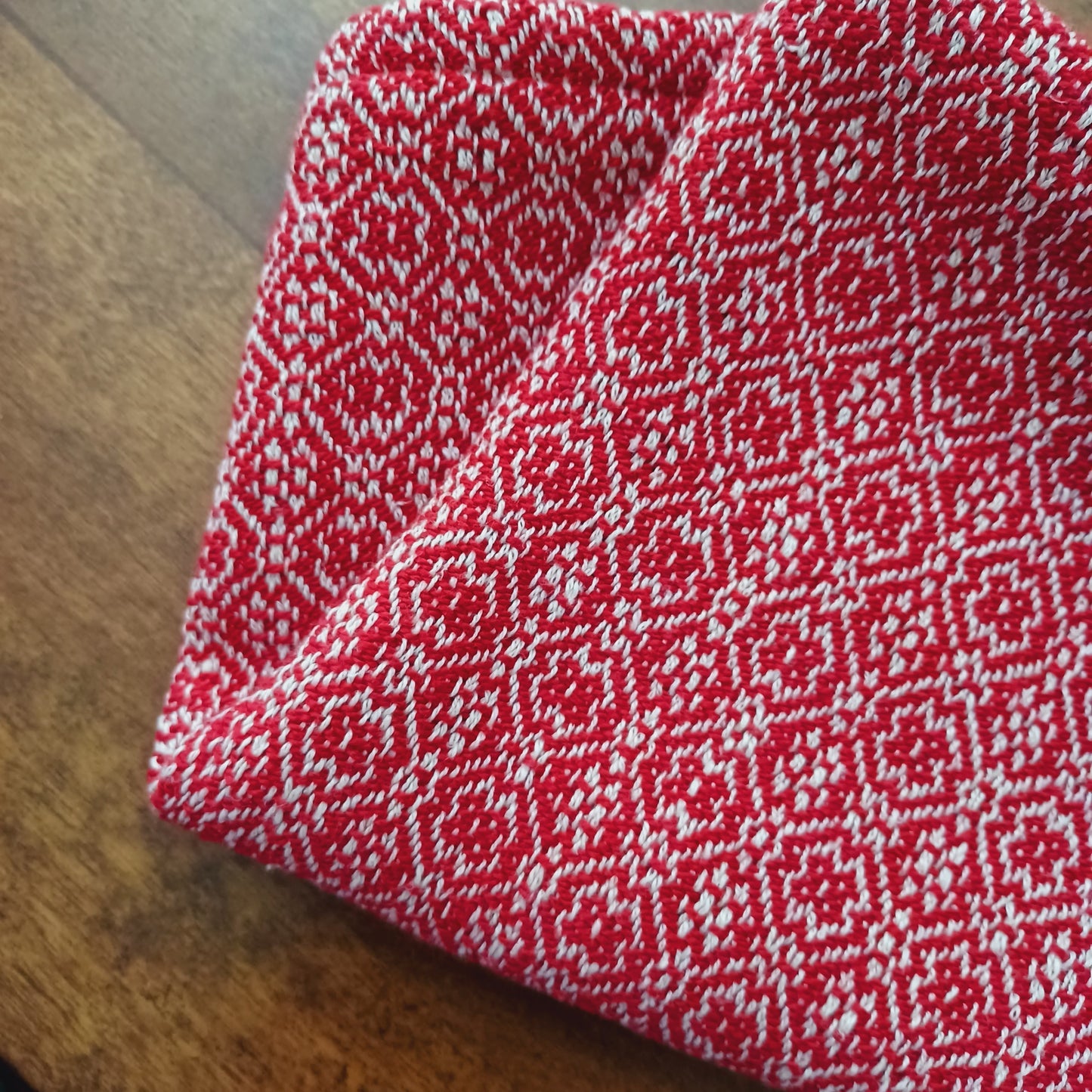 Hemp Cotton Dishtowel - Red