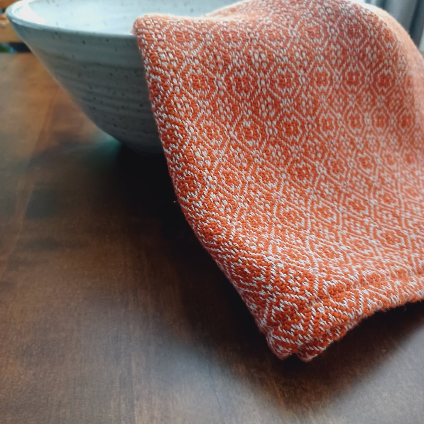 Hemp Cotton Dishtowel - Orange