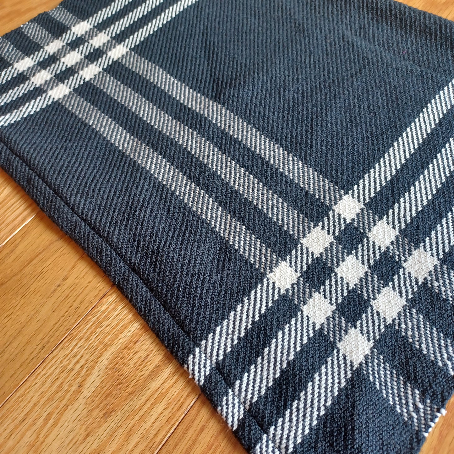 Twill-Check , Black and White Dish Towel