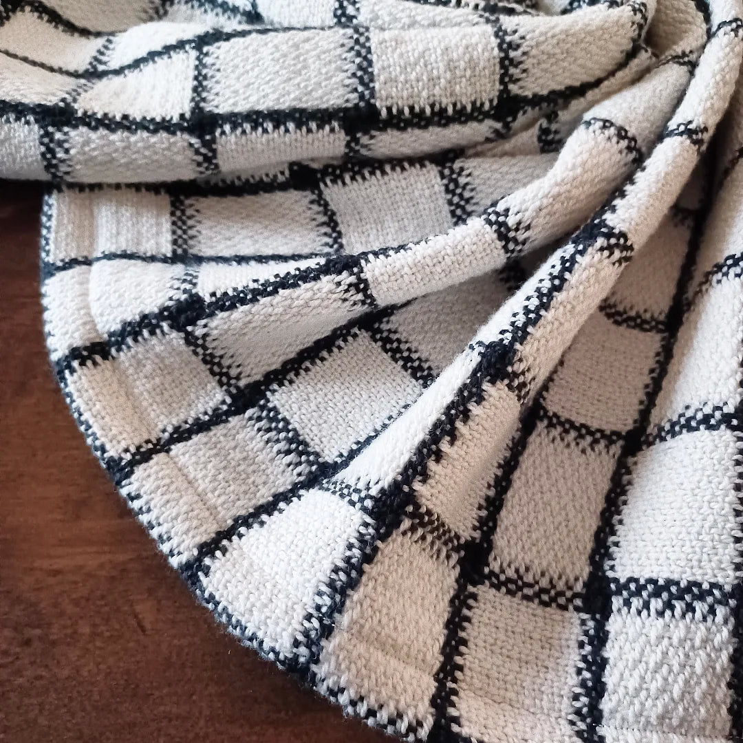 Black and White Handwoven Dish Towel