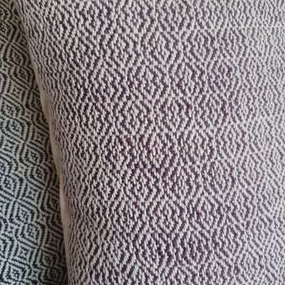 Pillow Cover, Purple and White