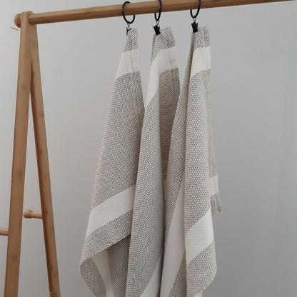 Hemp-Cotton Dish Towel with Stripe