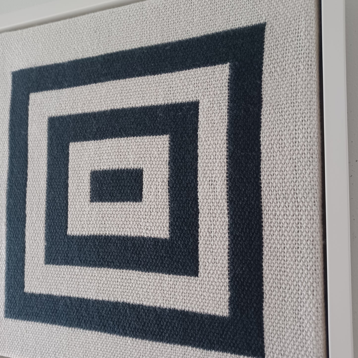 White and Black Woven Art