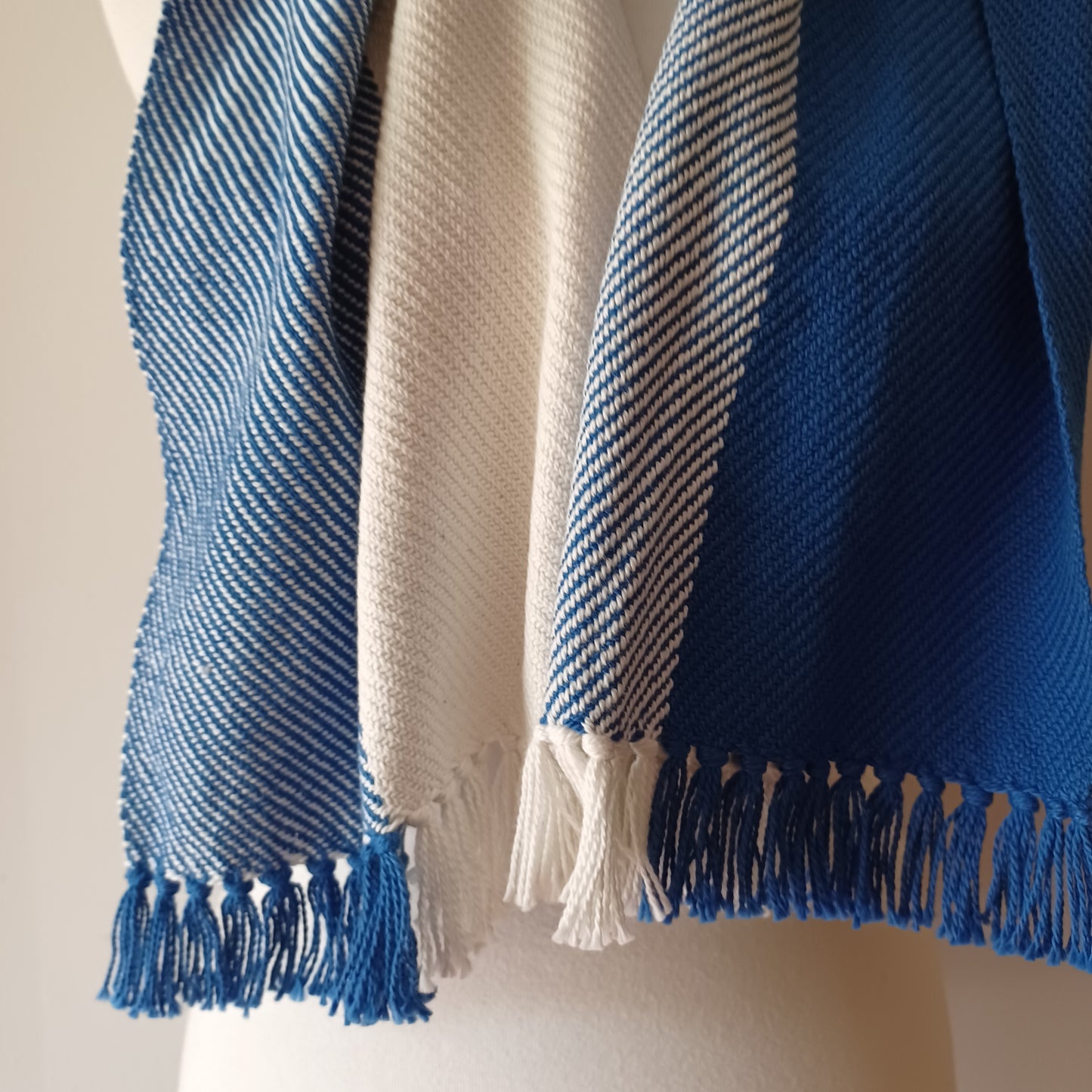 Blue and White Scarf