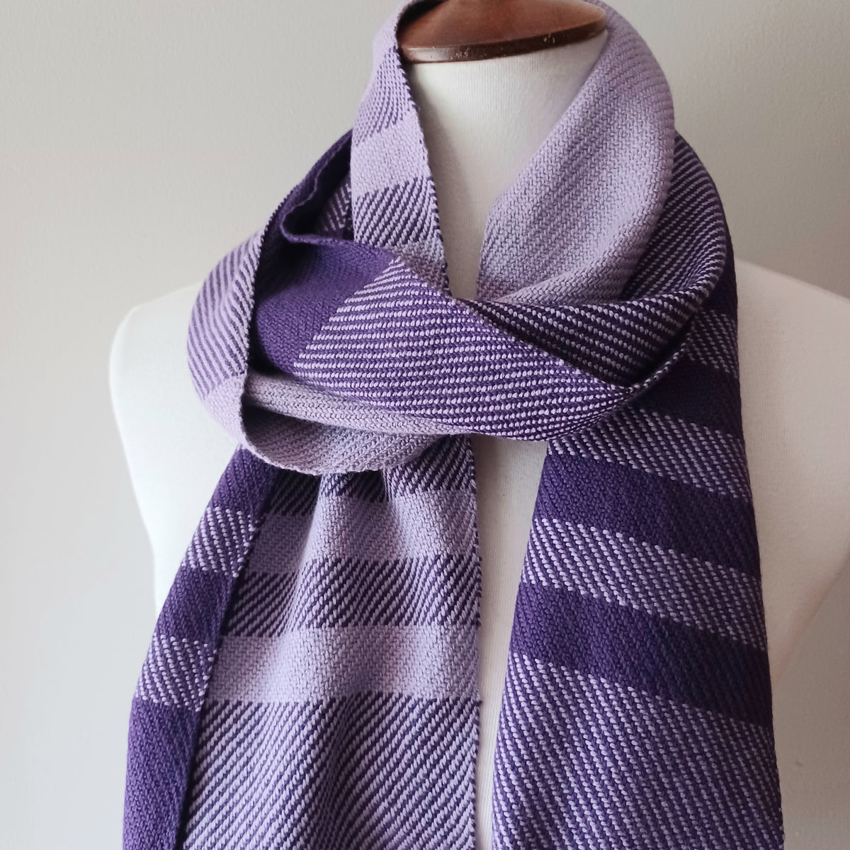 Purple Color Blocked Scarf