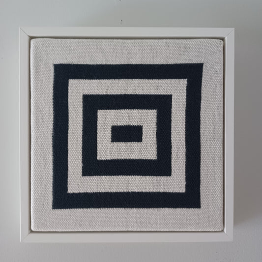 White and Black Woven Art