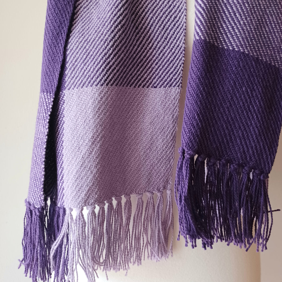 Purple Color Blocked Scarf