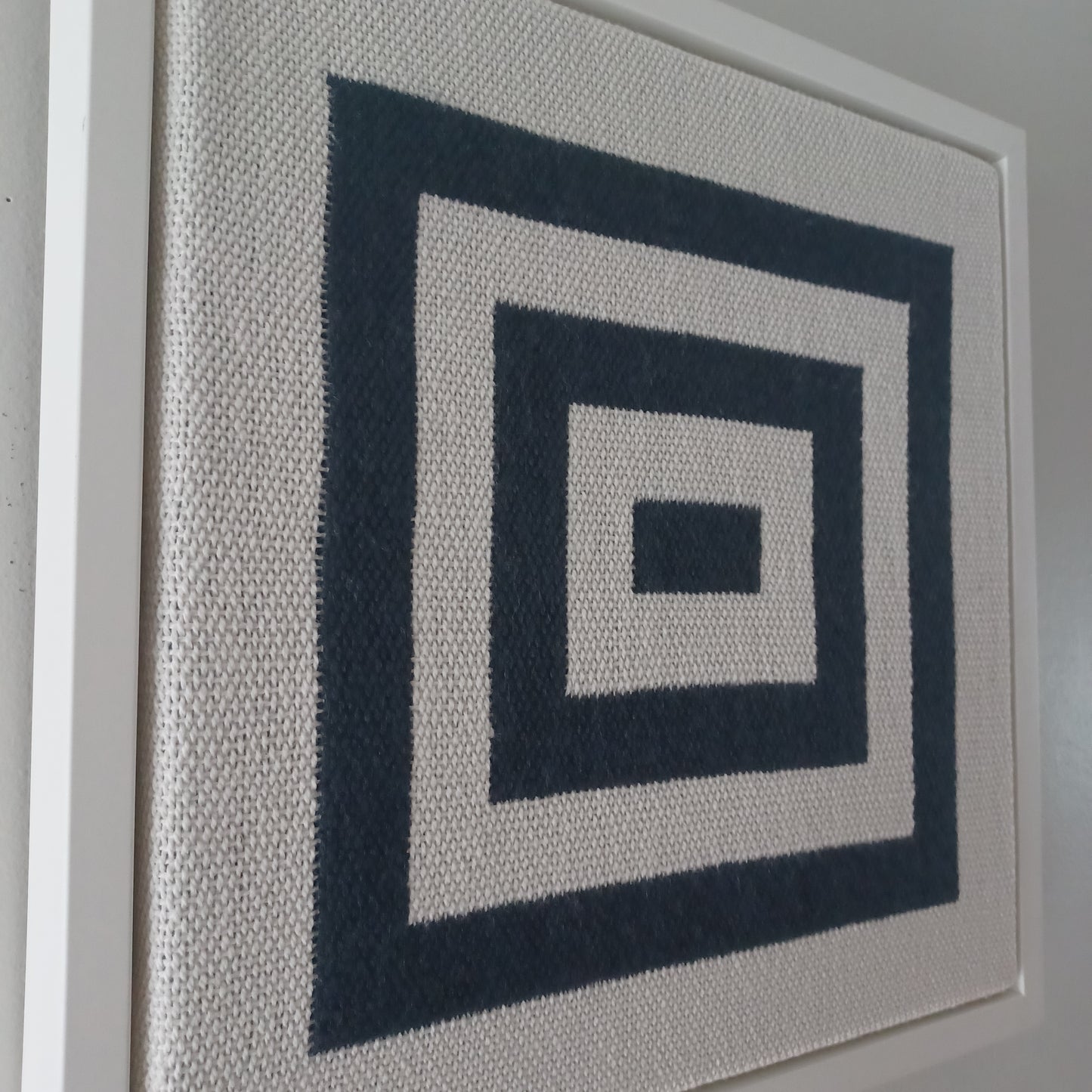 White and Black Woven Art