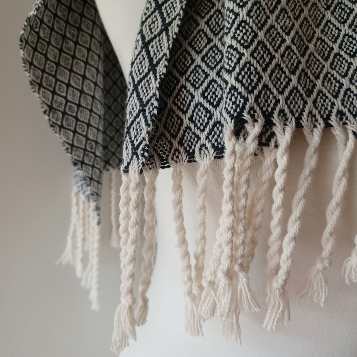 Black and White Diamond Scarf