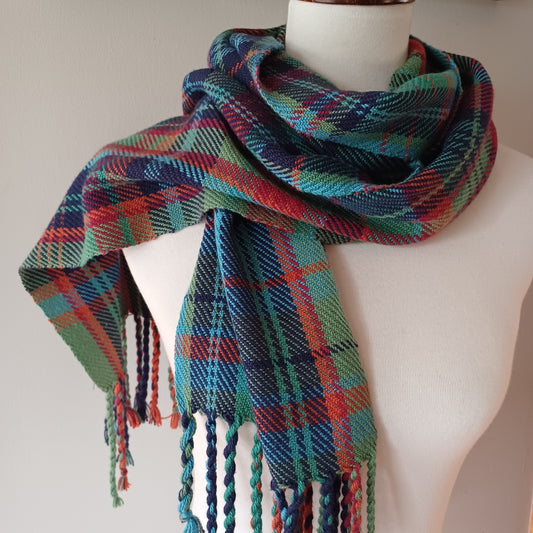 Plaid Cotton Scarf