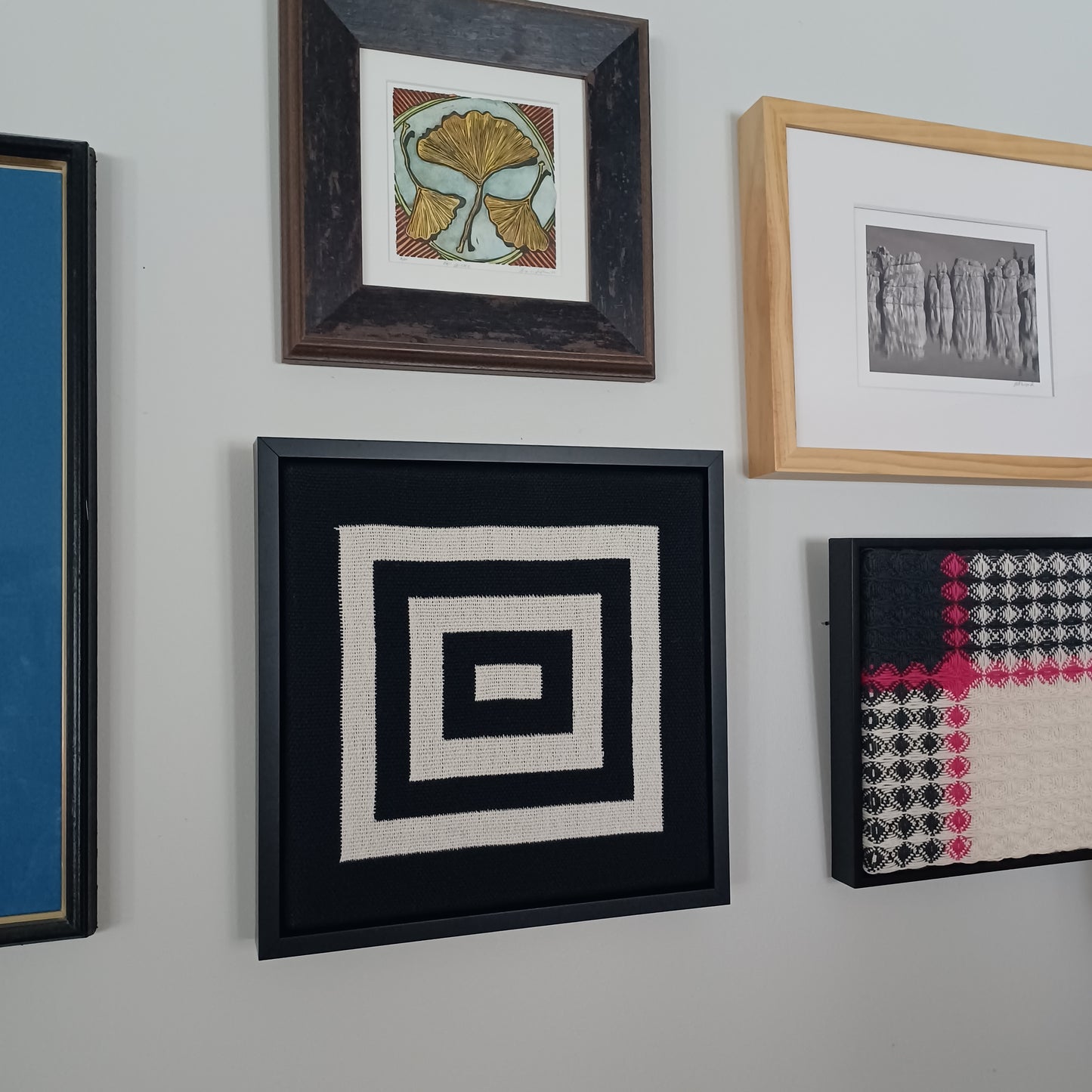 Black and White Woven Art