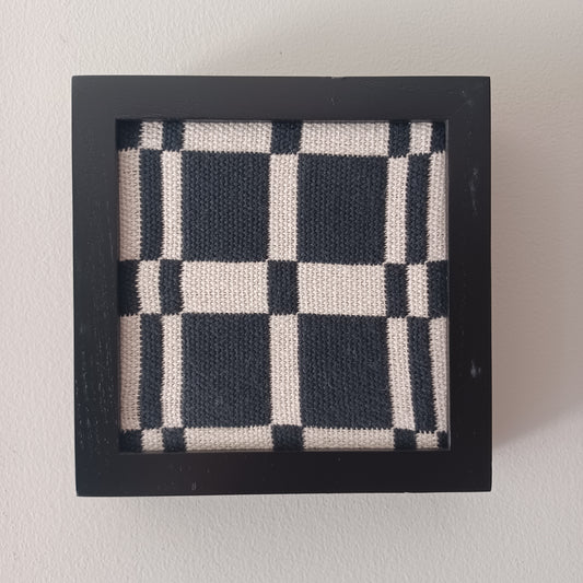 Black and White Textile Art